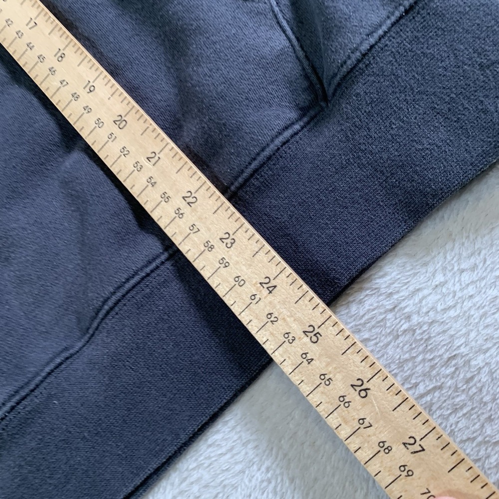 Nike Hoodie Sweatshirt Mens Medium Black Relaxed Fleece Swoosh Kangaroo Pocket - Picture 8 of 10